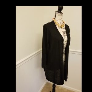 🍁 FALL PREVIEW🍁Black Cardigan with Lace Detail